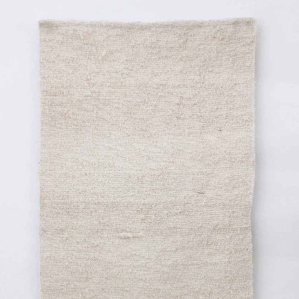 NWT Handwoven Ivory Bath 2x3 Mat